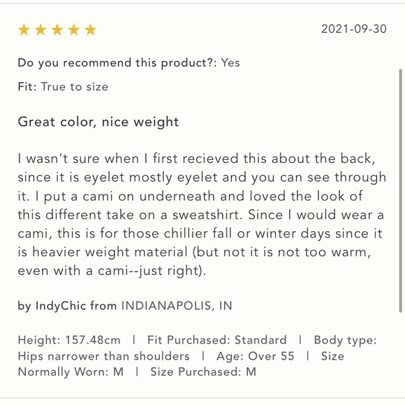 Anthropologie NWT Eyelet Sweatshirt Size XS. ***Coming soon*** - Picture 7 of 10